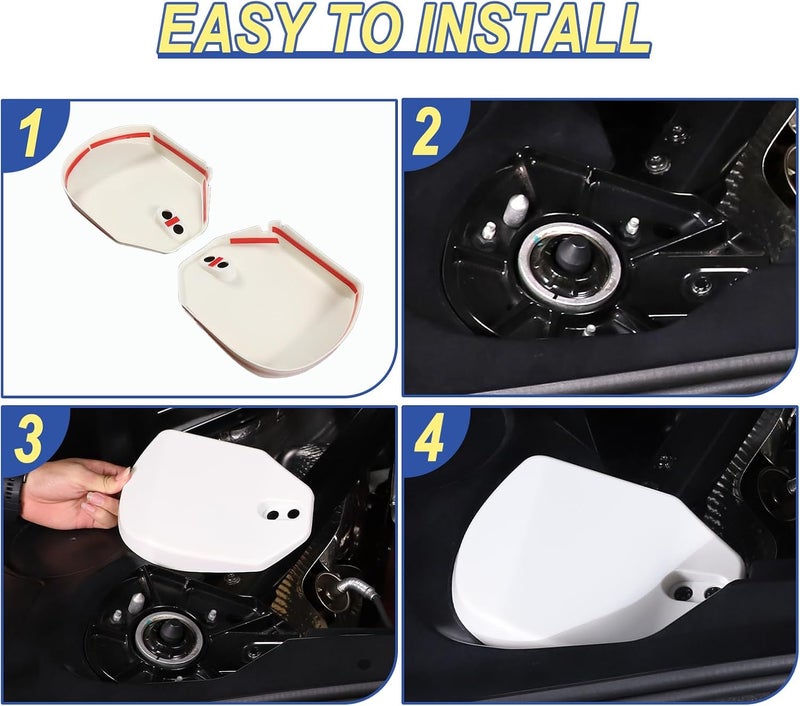 CHEAYAR Rear Strut Tower Covers Compatible with Chevrolet Corvette C8 2020-2023, ABS Plastic Engine Bay Shock Protection Panel Cover Trim, 2pcs C8 Accessories (White) - Image 5